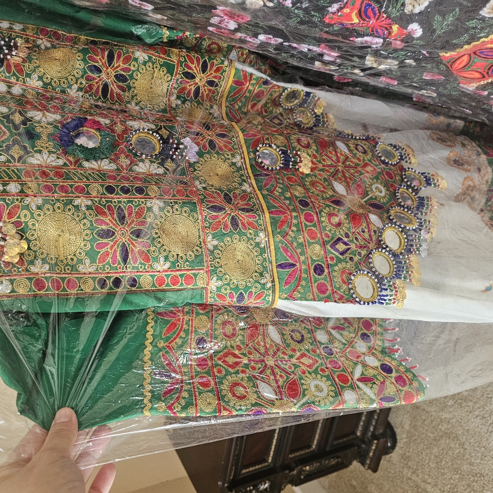 Colorful Embroidered Fabric